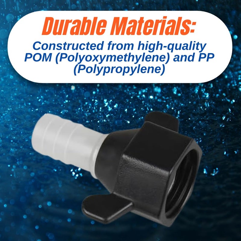 SEAFLO (NO: 51F01) 1/2""-14 FNPT x 1/2"" Barb Straight Pump Fitting for SHURFLO, SEAFLO, Circle River, Johnson, Jabsco, FLOJET, REMCO, Lippert, USA ADVENTURE and other Pumps (01-Pack) - Image 4